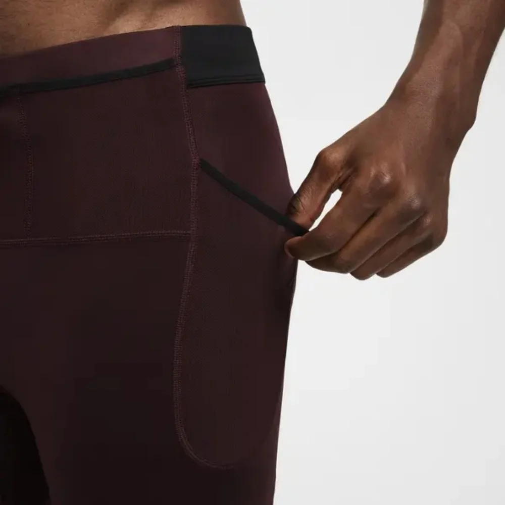 Nike Men’s Trail Lava Loops 1/2 Running Tights Burgundy DV9307-652 Sz 2XL NWT
